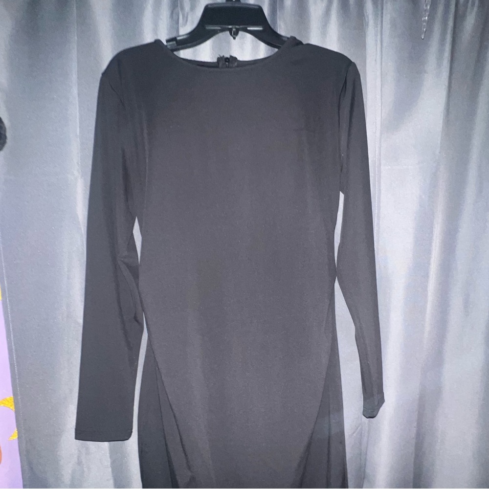 Elegant Black Long Sleeve Dress